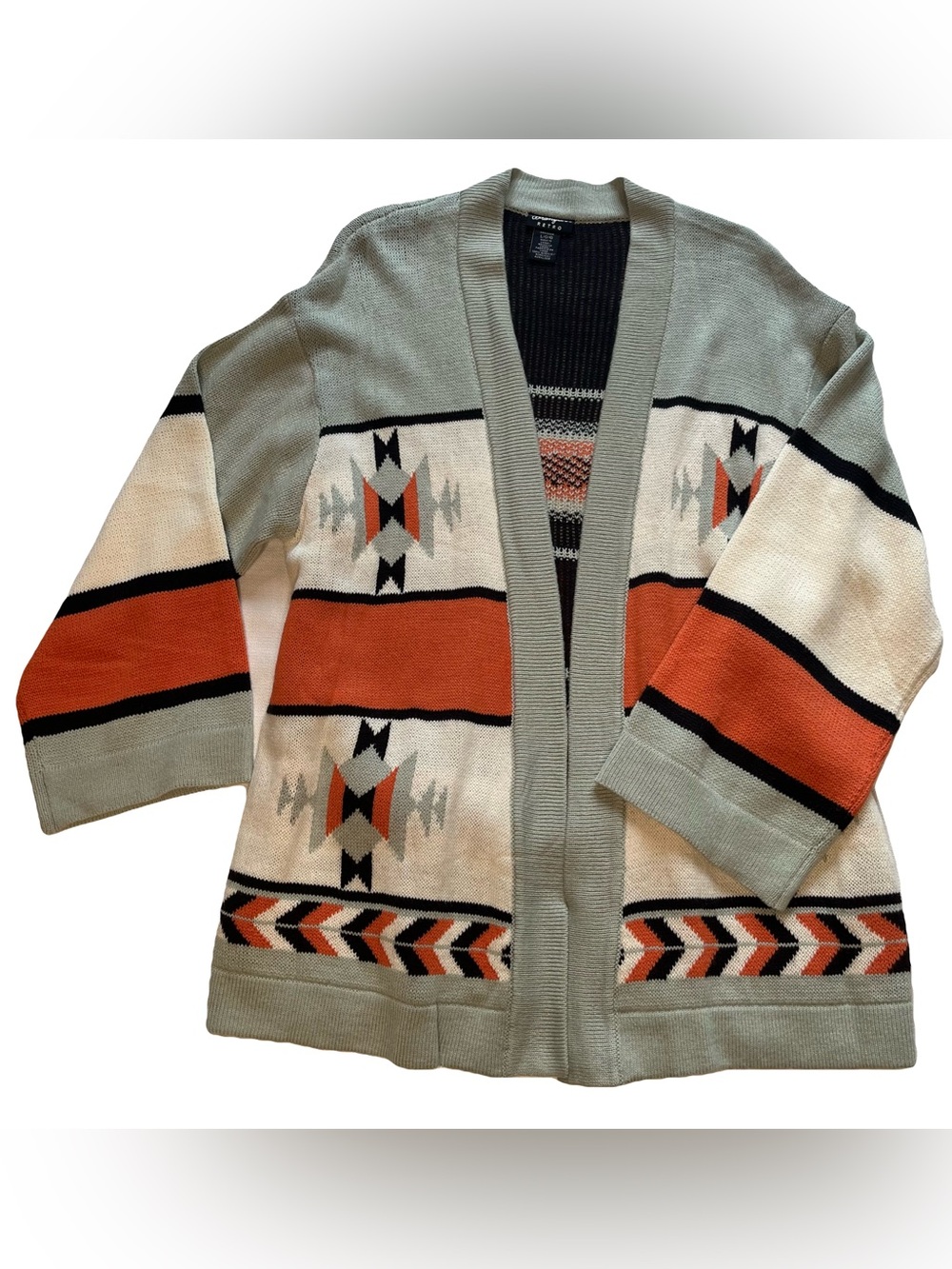Wrangler Cardigan Sweater Southwestern Aztec Geometric Western Ranchcore Boho